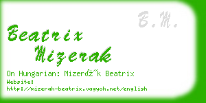 beatrix mizerak business card